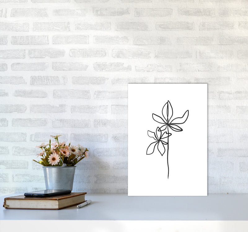 Lines Leaves I Art Print by Seven Trees Design A3 Black Frame