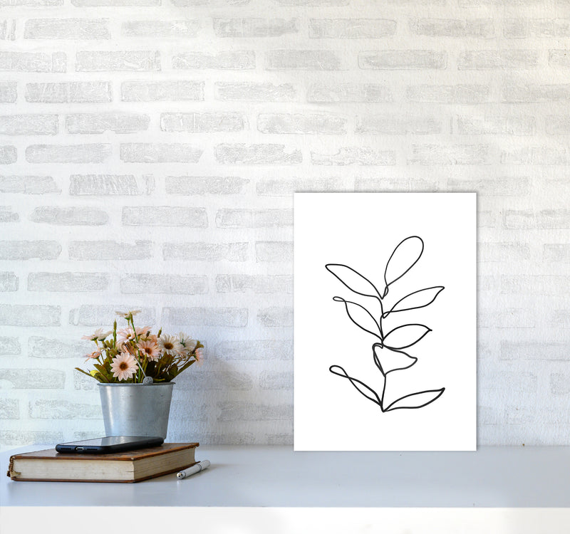 Lines Leaves II Art Print by Seven Trees Design A3 Black Frame