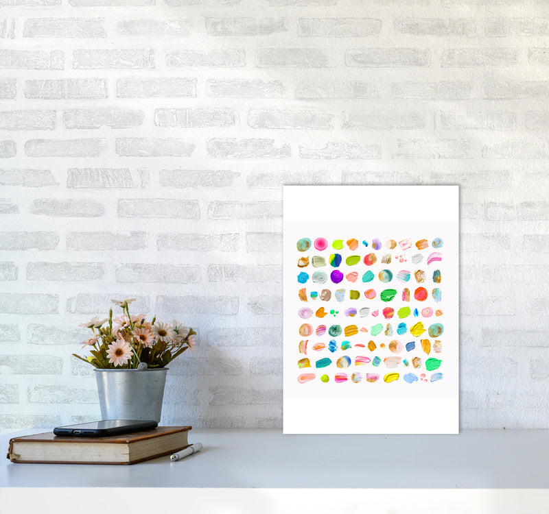 Painting Paradise Abstract Art Print by Seven Trees Design A3 Black Frame