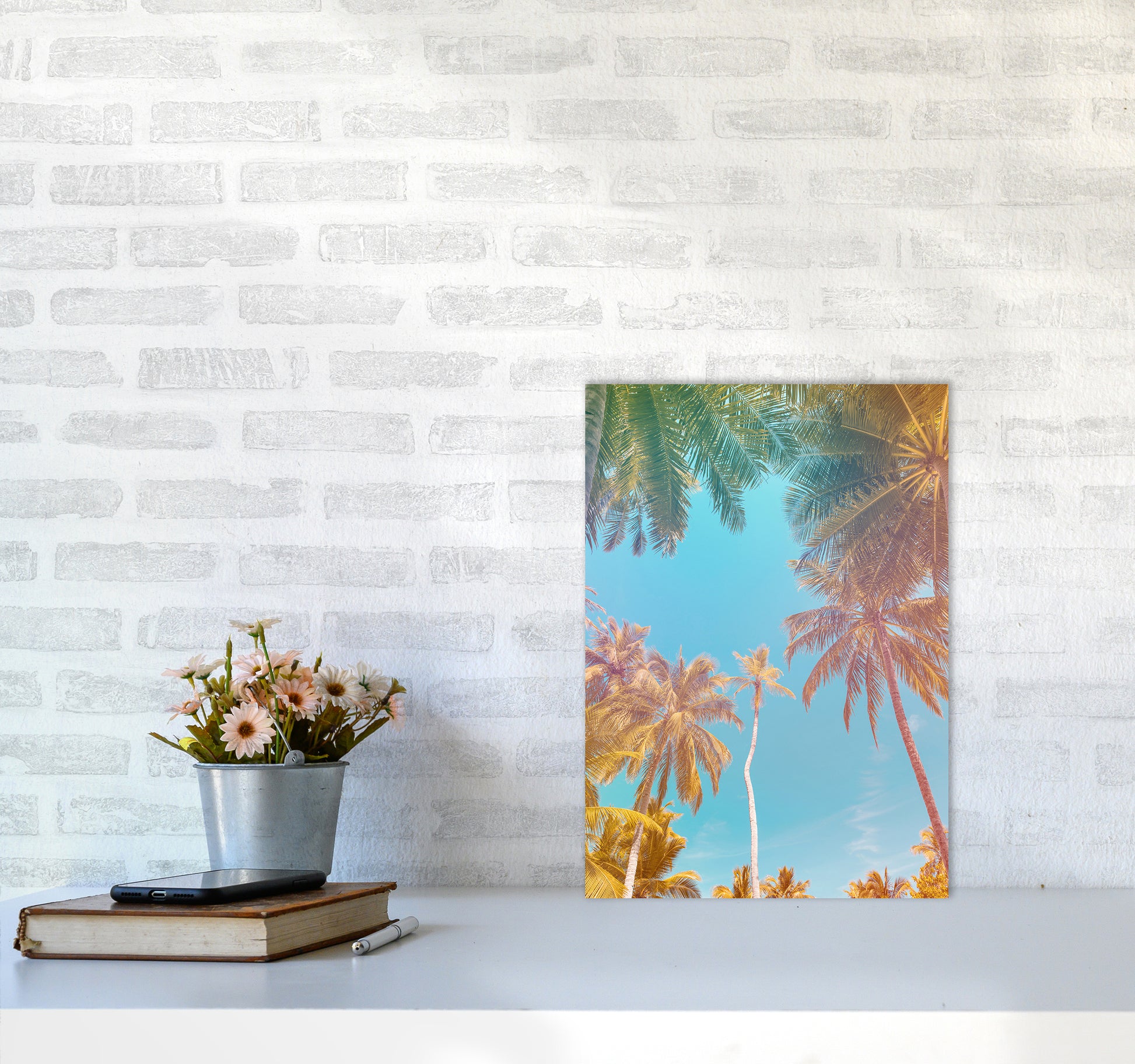 Palms Paradise Art Print by Seven Trees Design A3 Black Frame