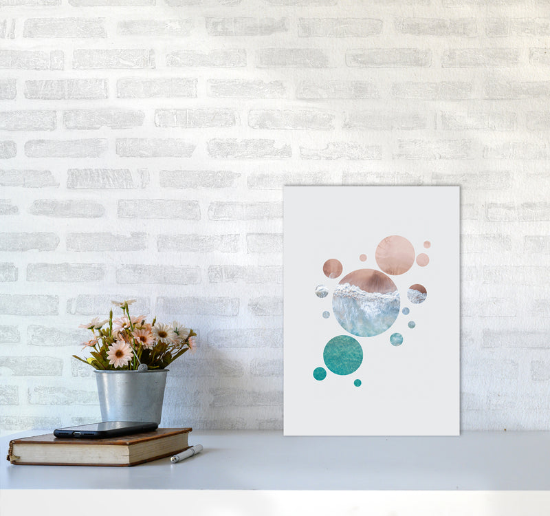 Planet Ocean Art Print by Seven Trees Design A3 Black Frame