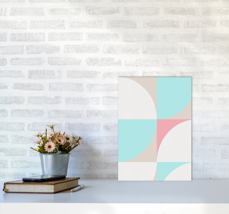 Scandinavian Shapes I Abstract Art Print by Seven Trees Design A3 Black Frame