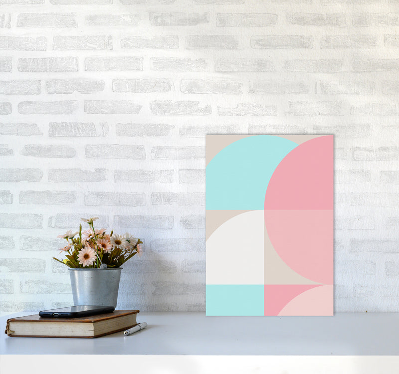 Scandinavian Shapes II Abstract Art Print by Seven Trees Design A3 Black Frame