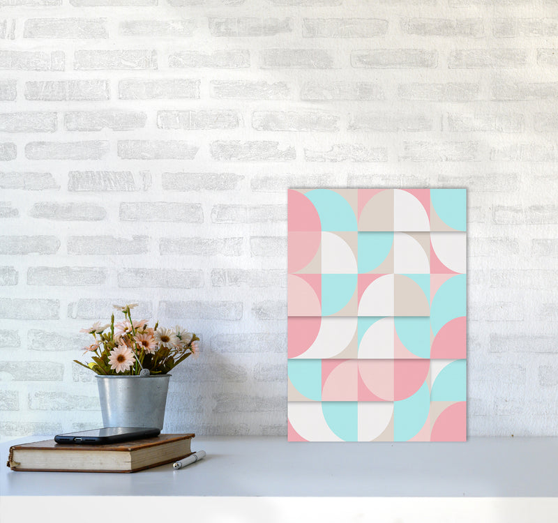 The Scandinavian Geometry Art Print by Seven Trees Design A3 Black Frame