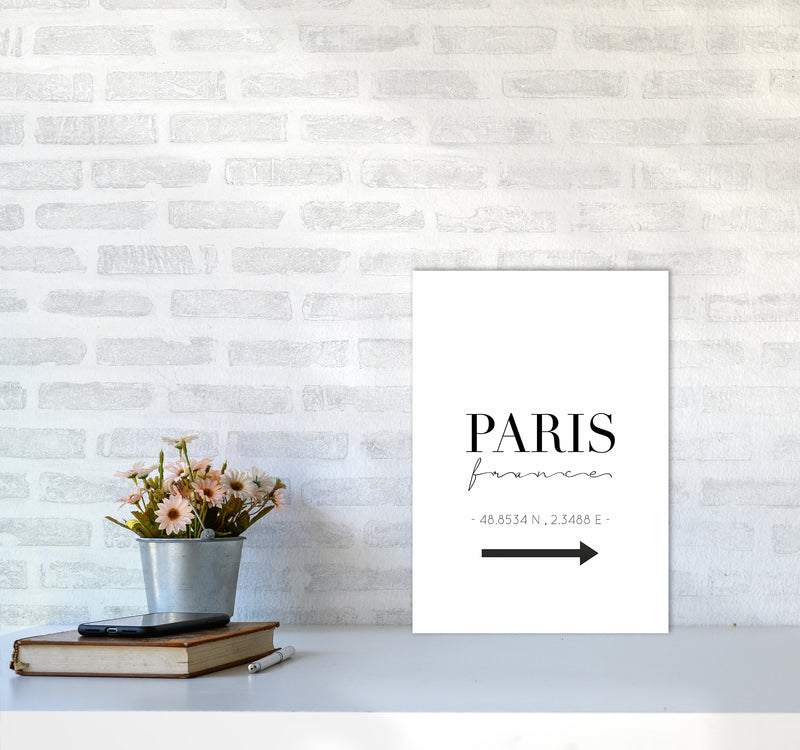 To Paris Sign Art Print by Seven Trees Design A3 Black Frame