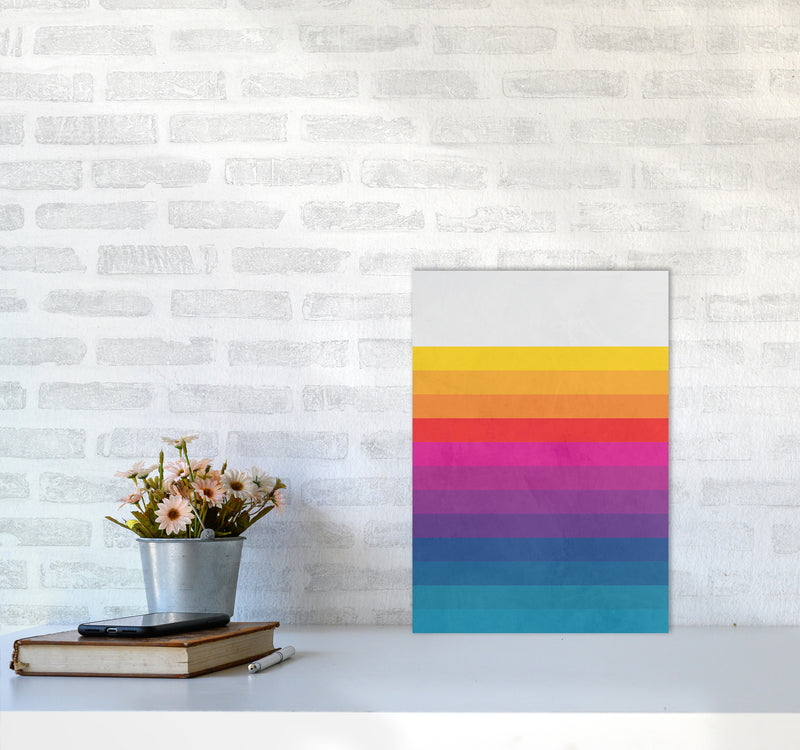 Vintage Retro Lines Art Print by Seven Trees Design