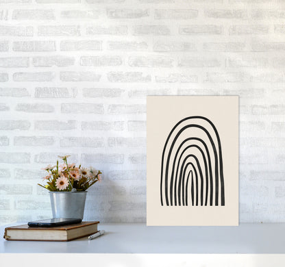 Black Watercolor Rainbow Art Print by Seven Trees Design A3 Black Frame