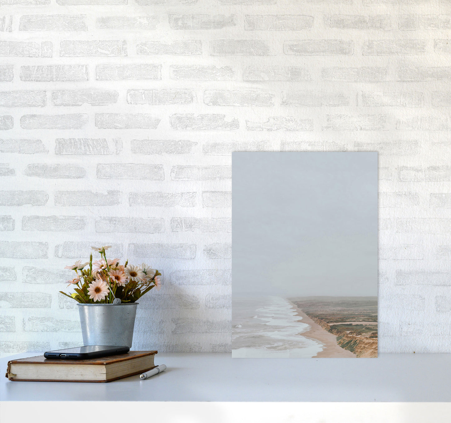 Fog and Waves Art Print by Seven Trees Design A3 Black Frame