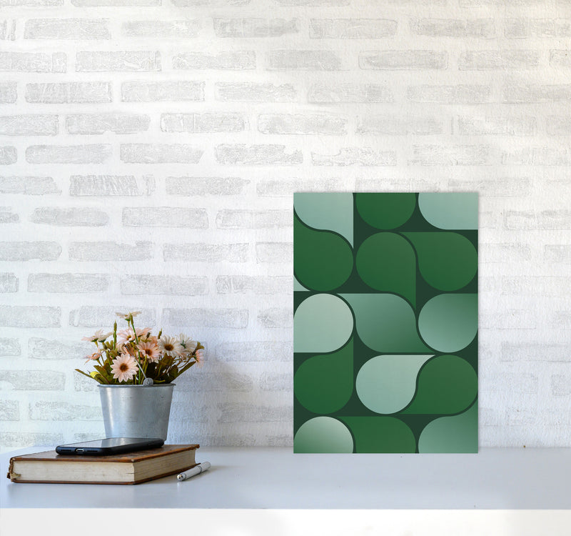 Geometric Loop Art Print by Seven Trees Design A3 Black Frame