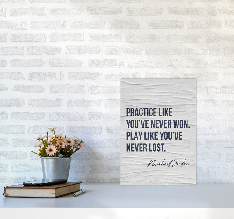 Michael Jordan Quote Art Print by Seven Trees Design A3 Black Frame