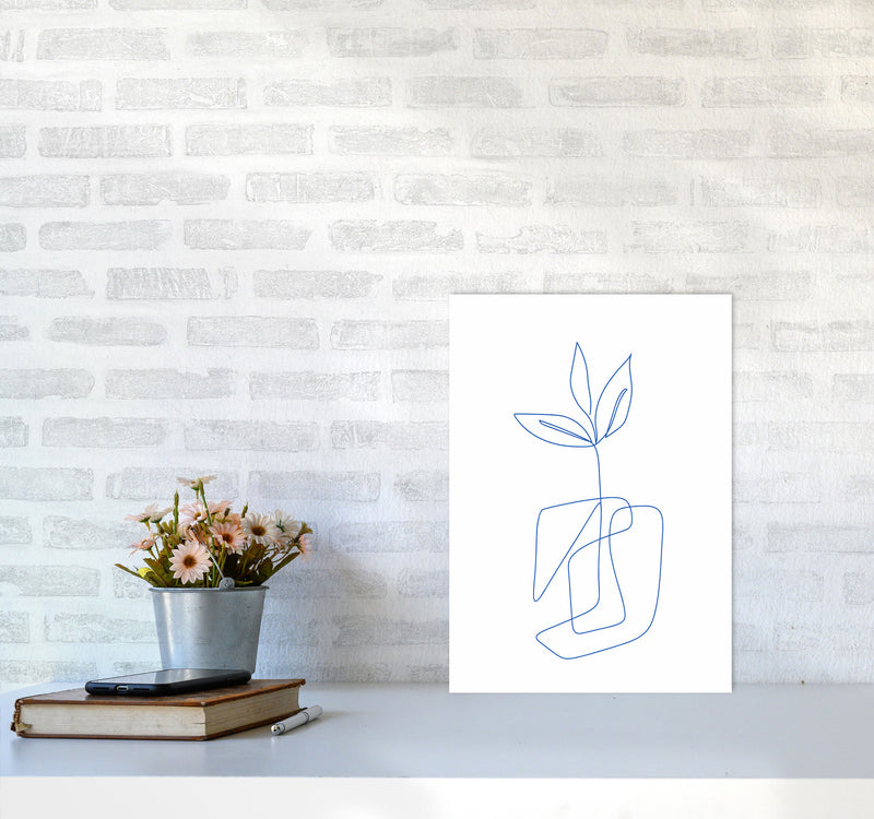 One Line Botanical II Art Print by Seven Trees Design A3 Black Frame