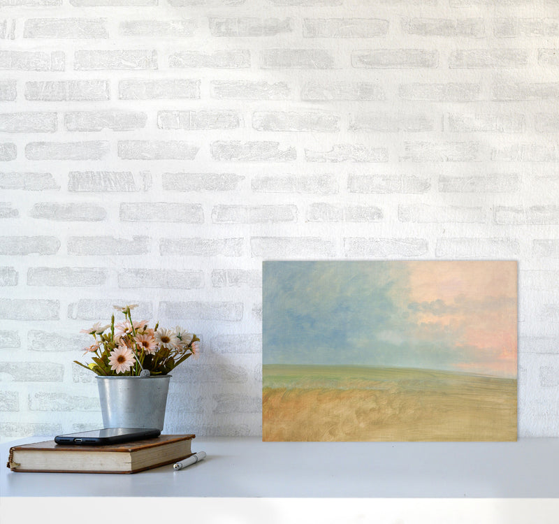 Peaceful Field Art Print by Seven Trees Design A3 Black Frame