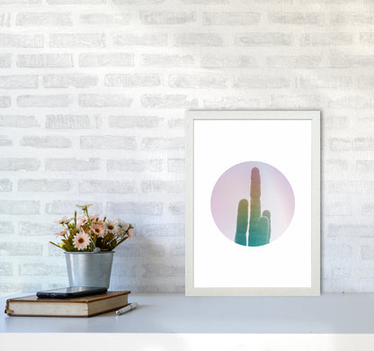 Circular Cacti Art Print by Seven Trees Design A3 Oak Frame
