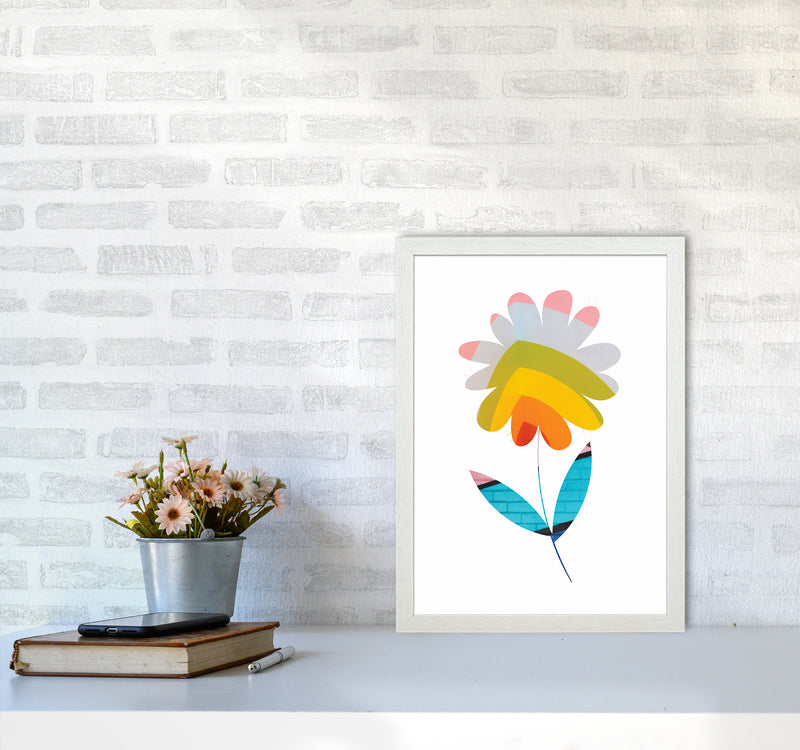 Graffiti Flower I Art Print by Seven Trees Design A3 Oak Frame