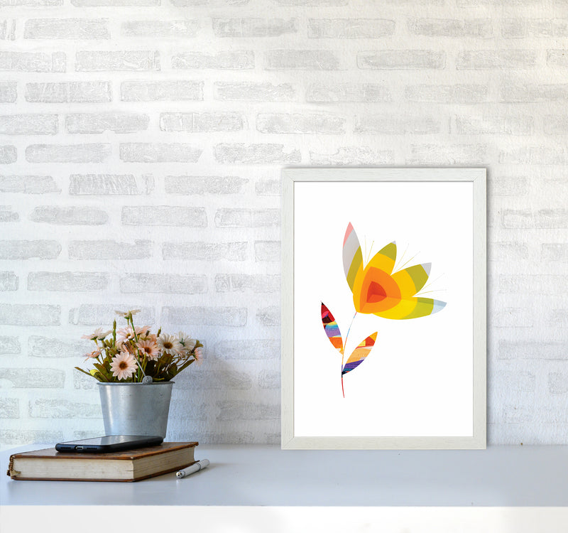 Graffiti Flower II Art Print by Seven Trees Design A3 Oak Frame