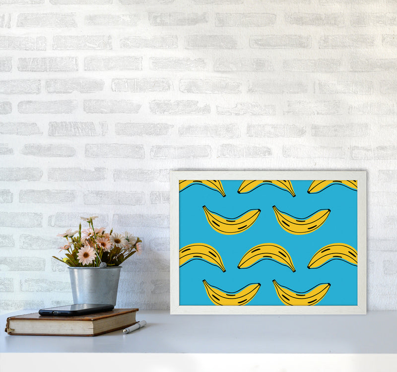 Is Bananas Art Print by Seven Trees Design A3 Oak Frame