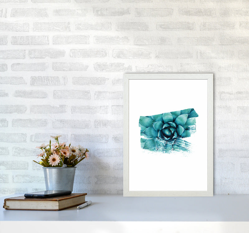 Modern Succulent II Art Print by Seven Trees Design A3 Oak Frame