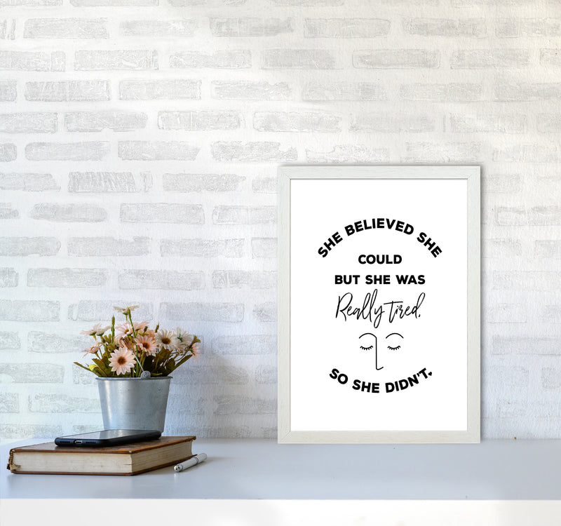 She Belived Quote Art Print by Seven Trees Design