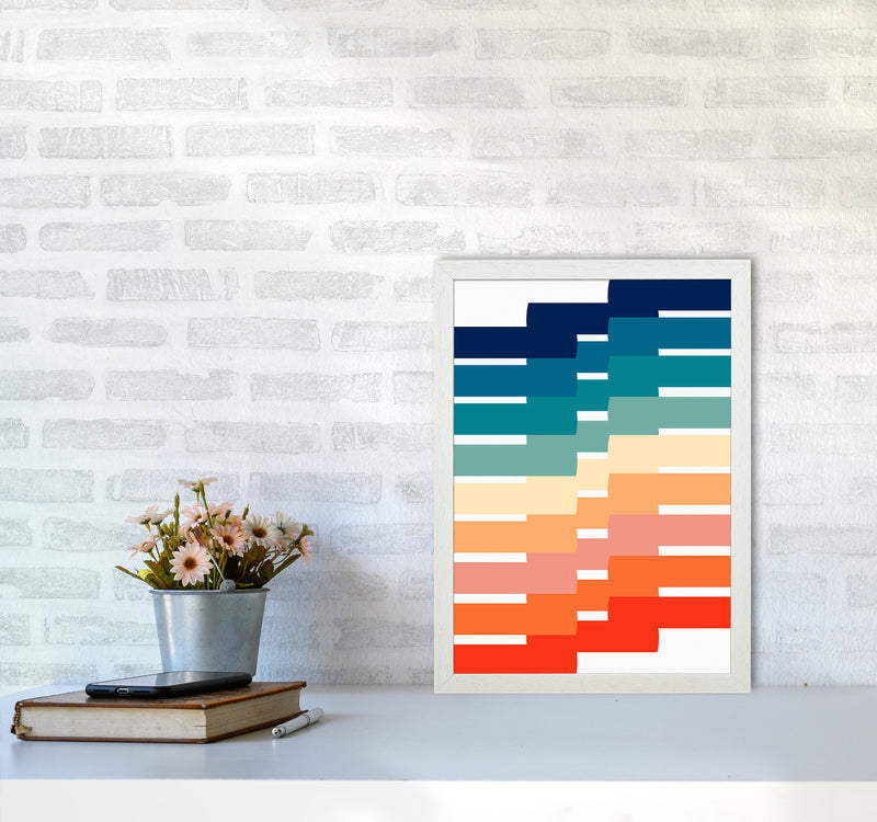 The Modern Geometry Art Print by Seven Trees Design A3 Oak Frame