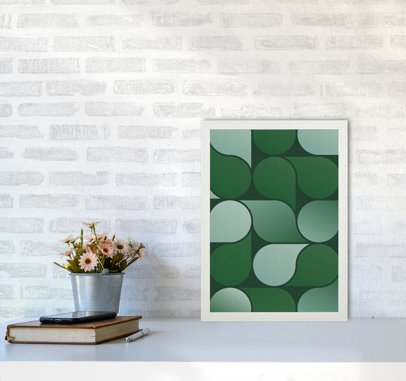 Geometric Loop Art Print by Seven Trees Design A3 Oak Frame