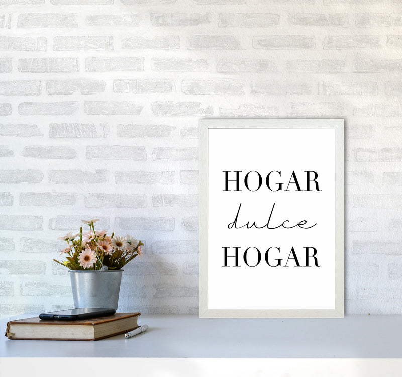 Home Sweet Home (spanish) Art Print by Seven Trees Design A3 Oak Frame