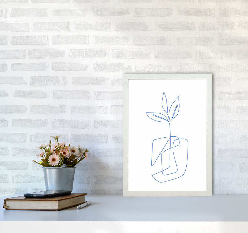 One Line Botanical II Art Print by Seven Trees Design A3 Oak Frame