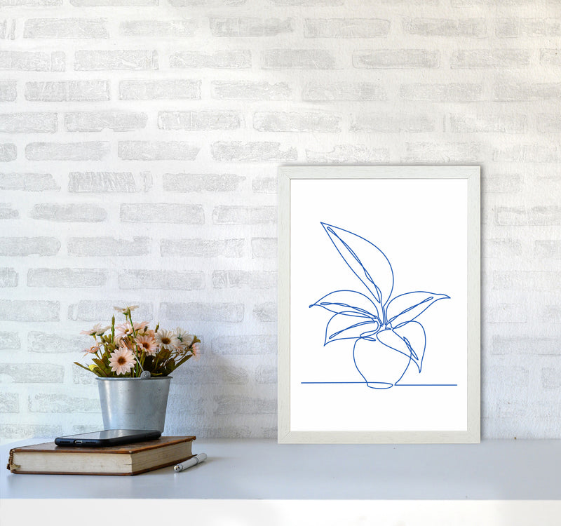 One Line Plant I Art Print by Seven Trees Design A3 Oak Frame