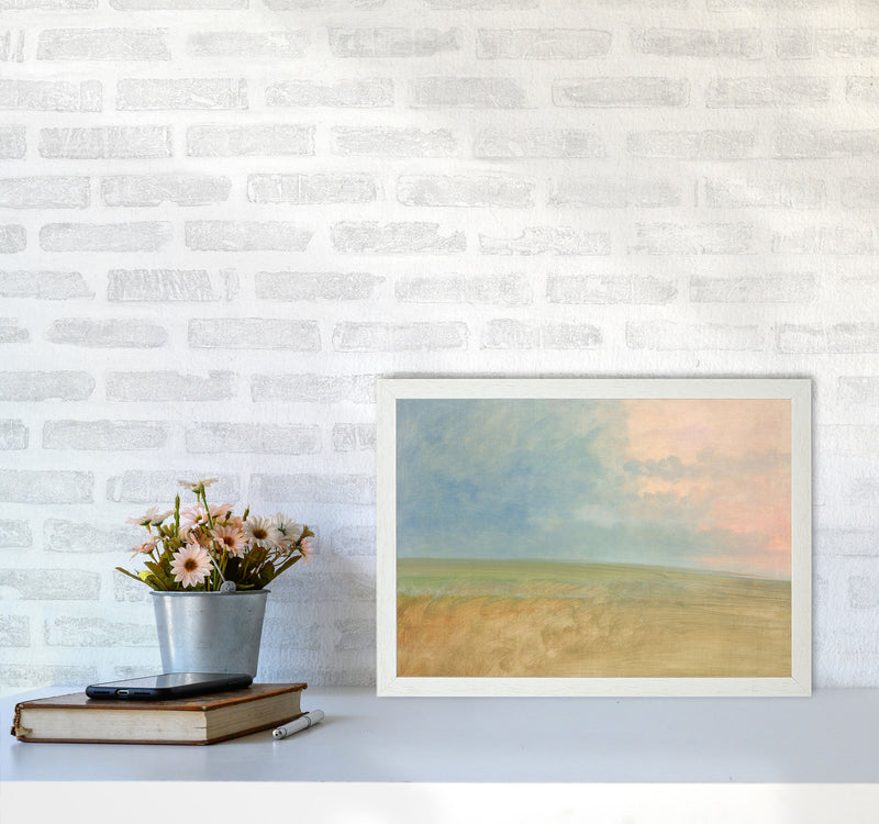 Peaceful Field Art Print by Seven Trees Design A3 Oak Frame