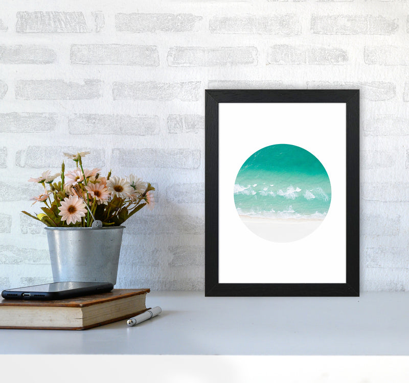 La Mar Beach Art Print by Seven Trees Design A4 White Frame
