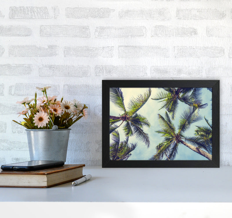 The Palms Photography Art Print by Seven Trees Design A4 White Frame