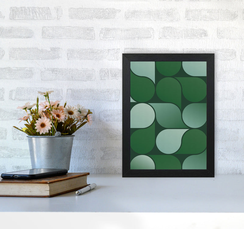 Geometric Loop Art Print by Seven Trees Design A4 White Frame
