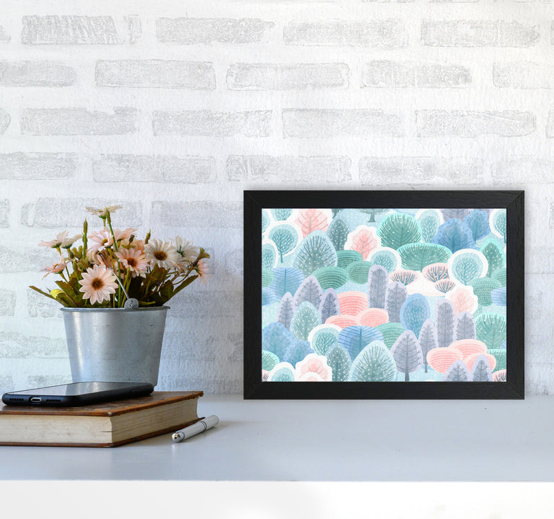 Happy Forest Art Print by Seven Trees Design A4 White Frame