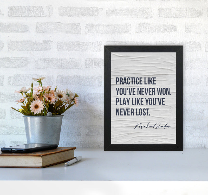 Michael Jordan Quote Art Print by Seven Trees Design A4 White Frame