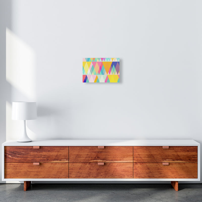 Happy Geometry Abstract Art Print by Seven Trees Design A4 Canvas