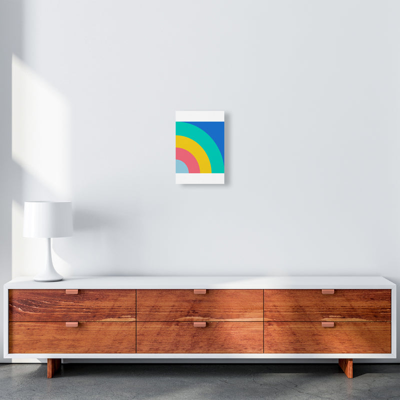 Happy shapes II Rainbow Art Print by Seven Trees Design A4 Canvas