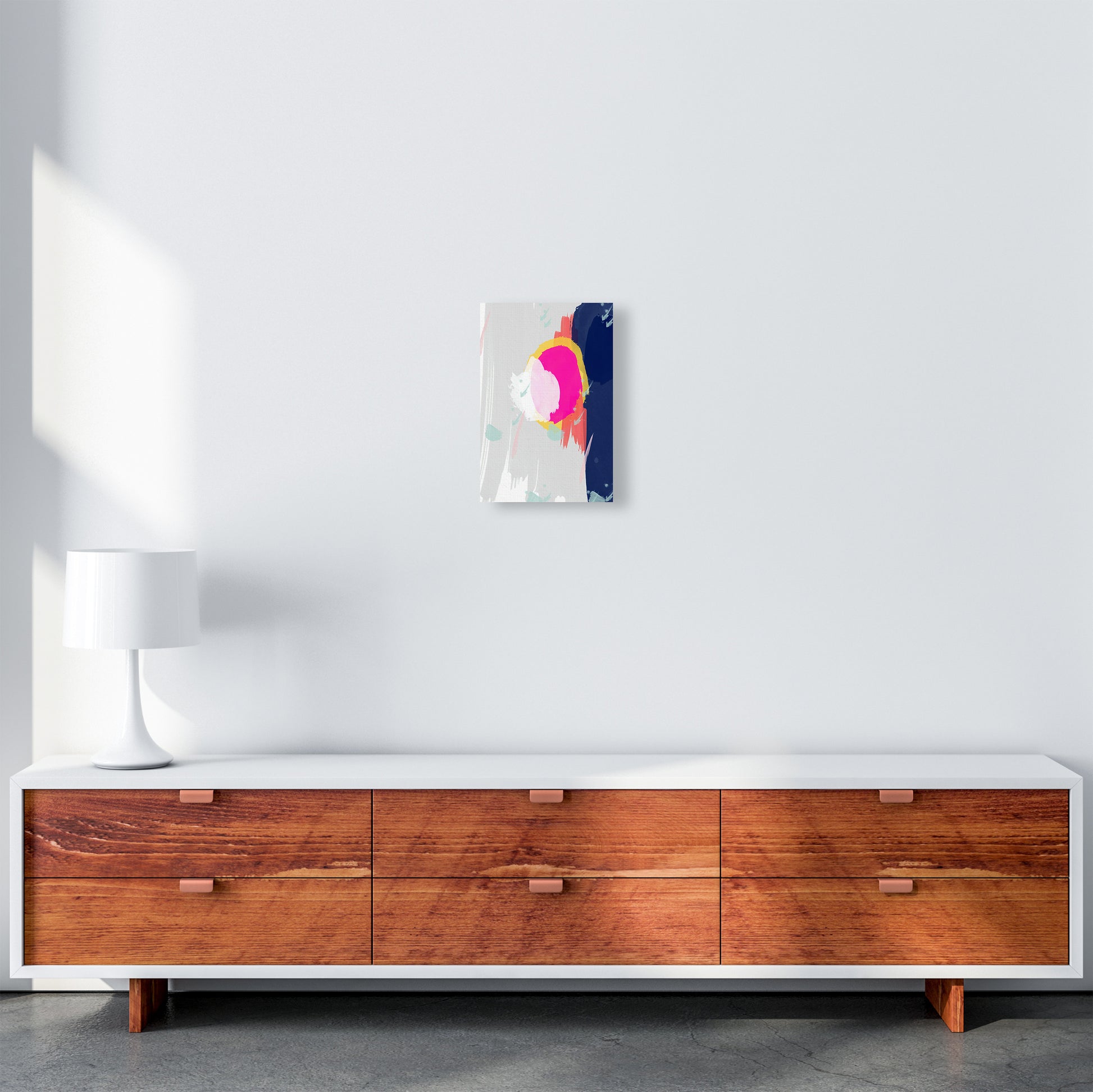 The Happy Paint Strokes Abstract Art Print by Seven Trees Design A4 Canvas