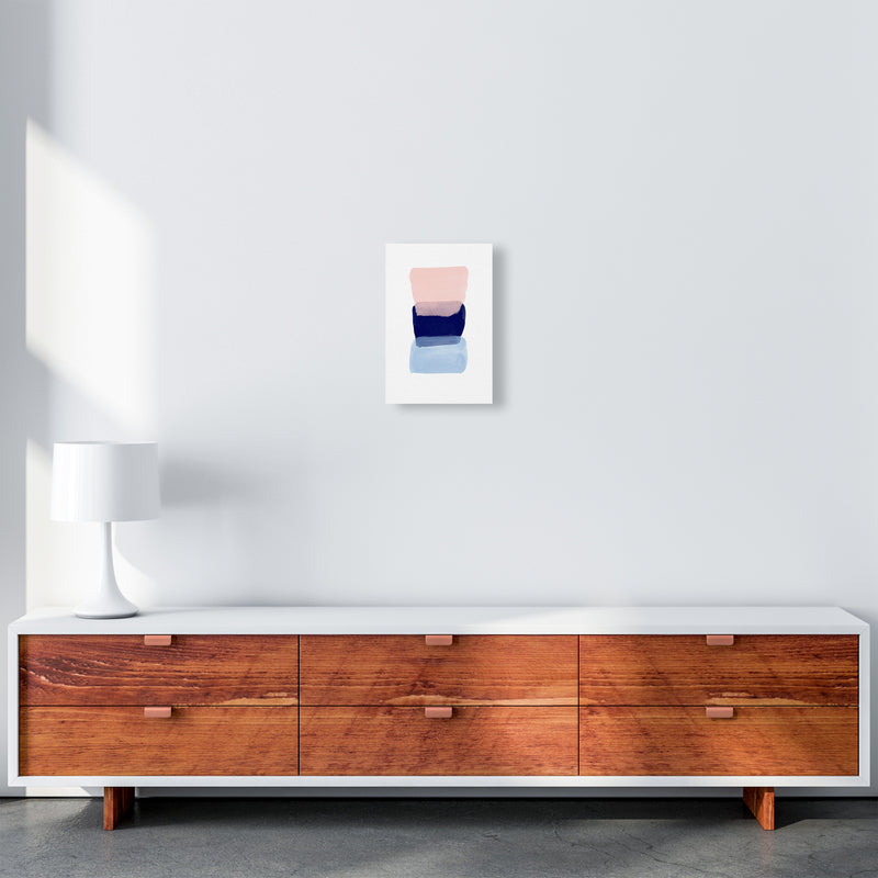 Three Colors Strokes Abstract Art Print by Seven Trees Design A4 Canvas