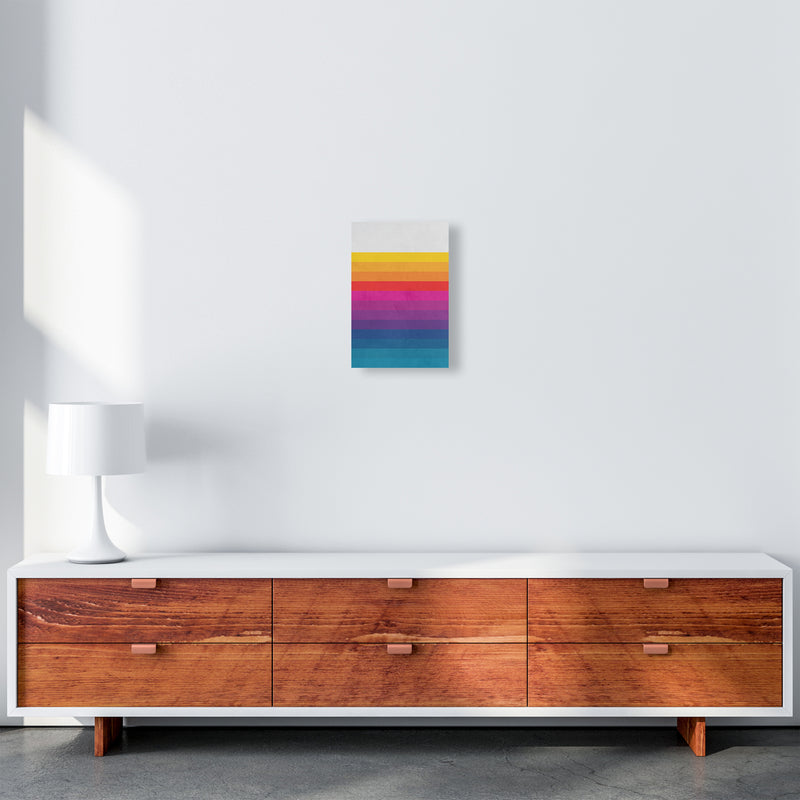 Vintage Retro Lines Art Print by Seven Trees Design A4 Canvas
