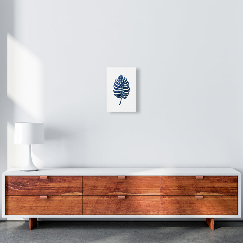 Watercolor Blue Leaf II Art Print by Seven Trees Design A4 Canvas