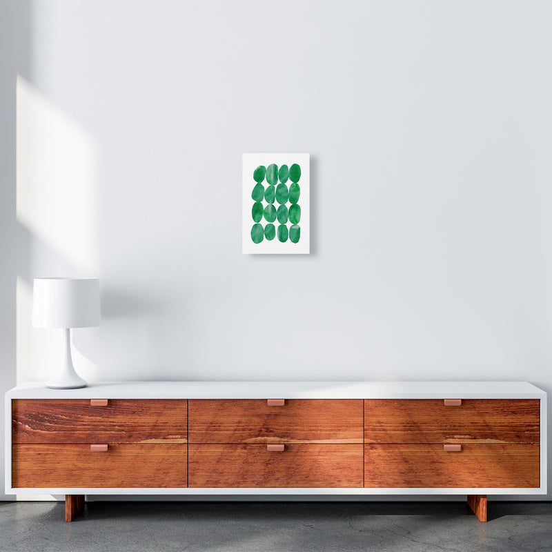 Watercolor Emerald Stones Art Print by Seven Trees Design A4 Canvas