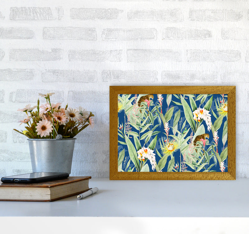 Leopard & Flowers Art Print by Seven Trees Design A4 Print Only