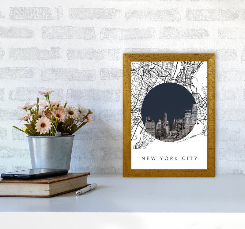 New York City Streets Collage Art Print by Seven Trees Design A4 Print Only