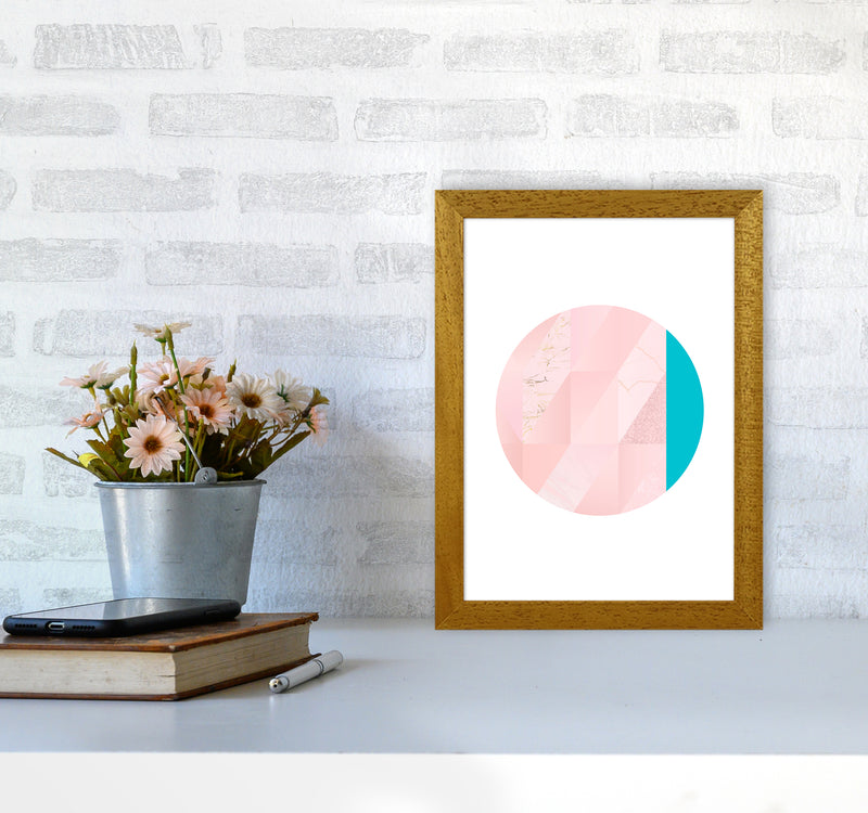 Pink Marble Circle II Abstract Art Print by Seven Trees Design