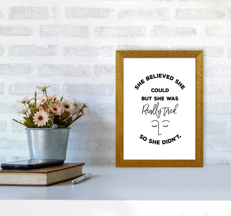 She Belived Quote Art Print by Seven Trees Design