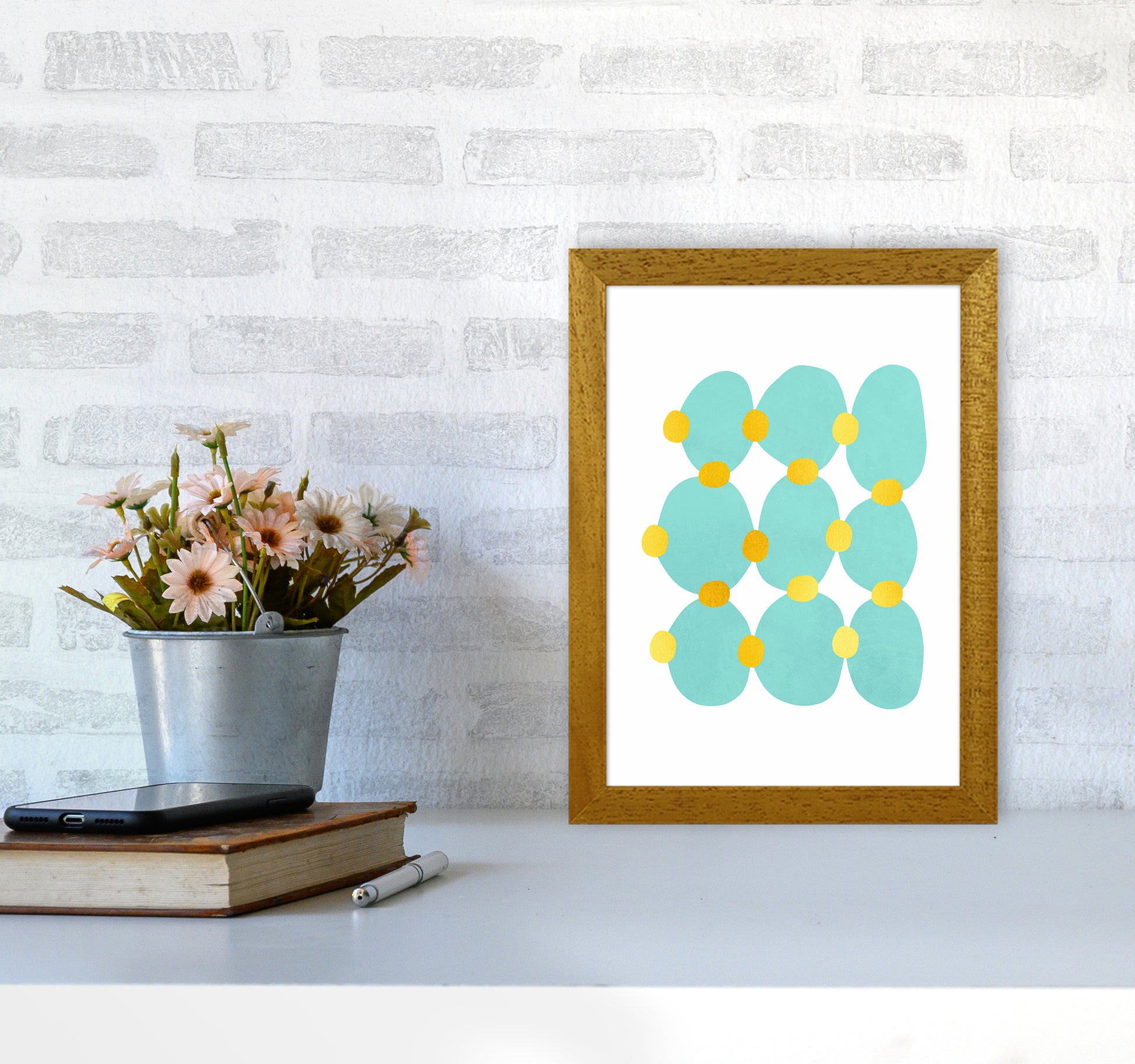 The Blue Islands Abstract Art Print by Seven Trees Design
