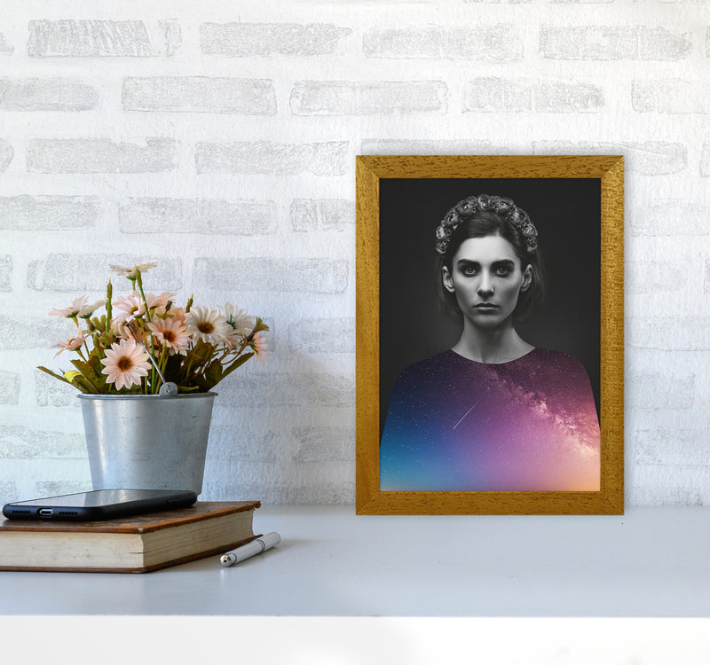 The Girl And The Stars Art Print by Seven Trees Design A4 Print Only