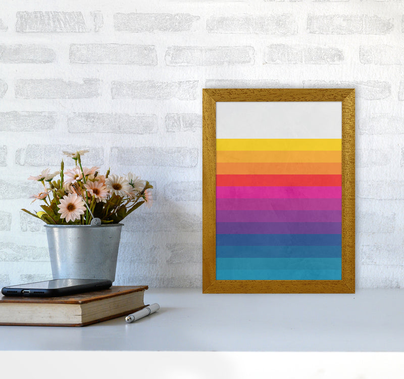 Vintage Retro Lines Art Print by Seven Trees Design A4 Print Only