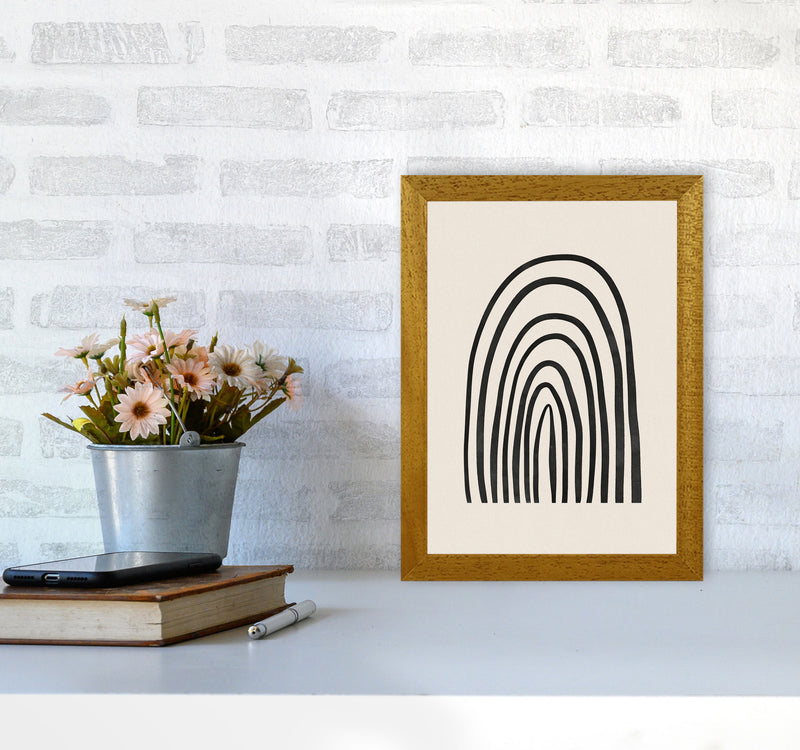 Black Watercolor Rainbow Art Print by Seven Trees Design A4 Print Only
