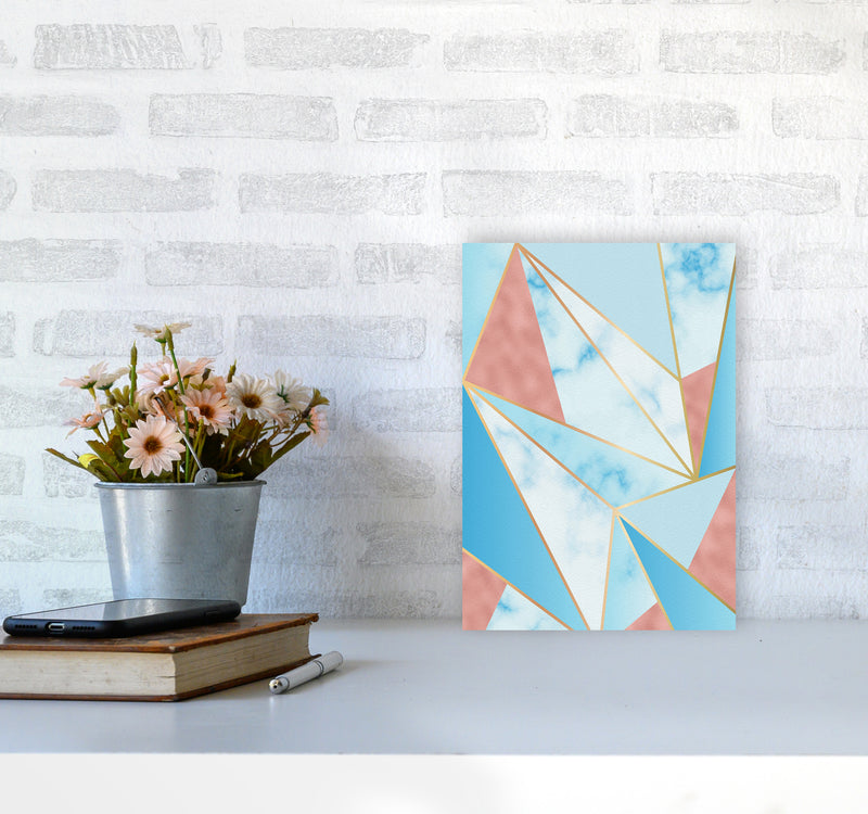 Geometric Sky Art Print by Seven Trees Design A4 Black Frame