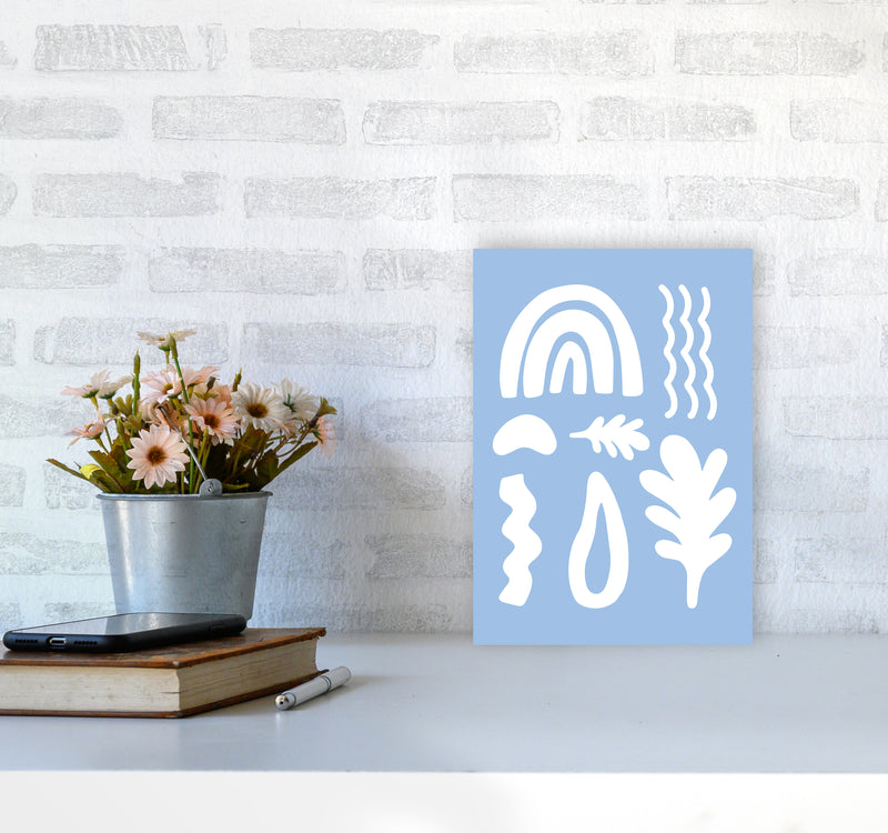 Abstract Happy Shapes Art Print by Seven Trees Design A4 Black Frame